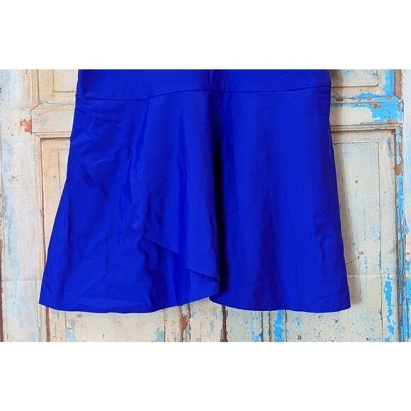 Athena Womens Size 8 Blue Adjustable Strap Ruffle Waist Swimsuit Tankini Top - Picture 3 of 9